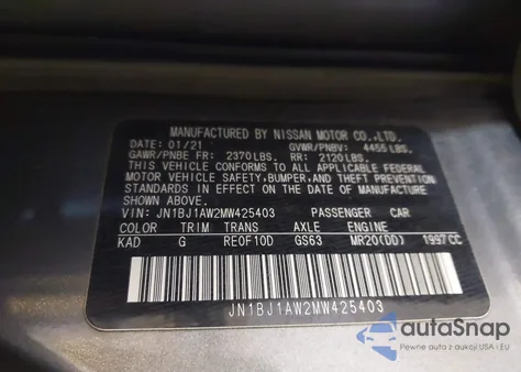 2021 Nissan Rogue Sport S Awd Xtronic Cvt from USA, damaged, VIN JN1BJ1AW2MW425403